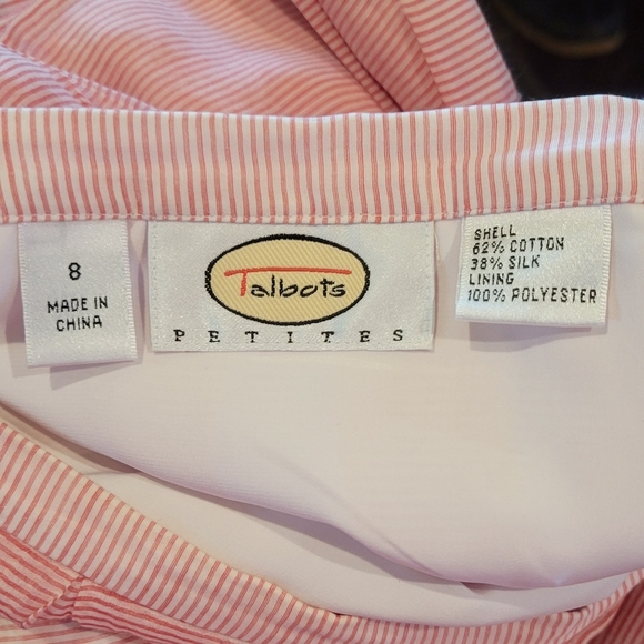 TALBOTS ~ Red Striped Pleated Skirt ~ Preppy Aesthetic ~ Size 8 - Picture 4 of 4